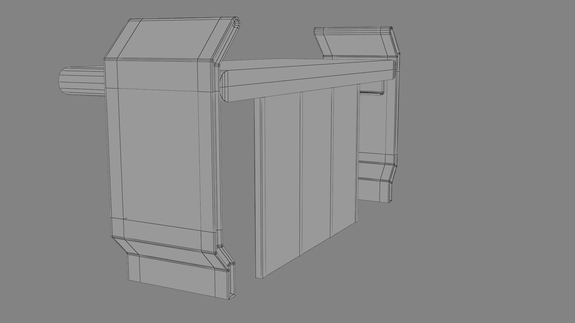 Bus Stop Low-poly 3D model_33