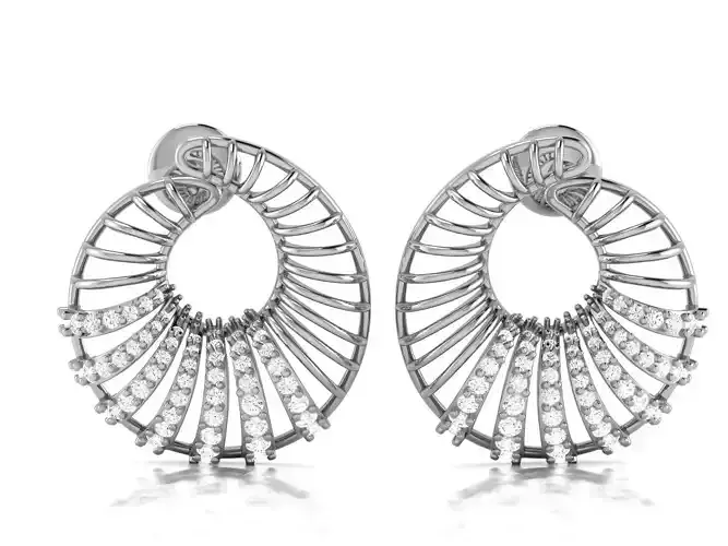 Diamonds earrings 3D print model