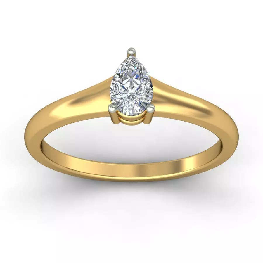 Solitaire ring 3D print model_0