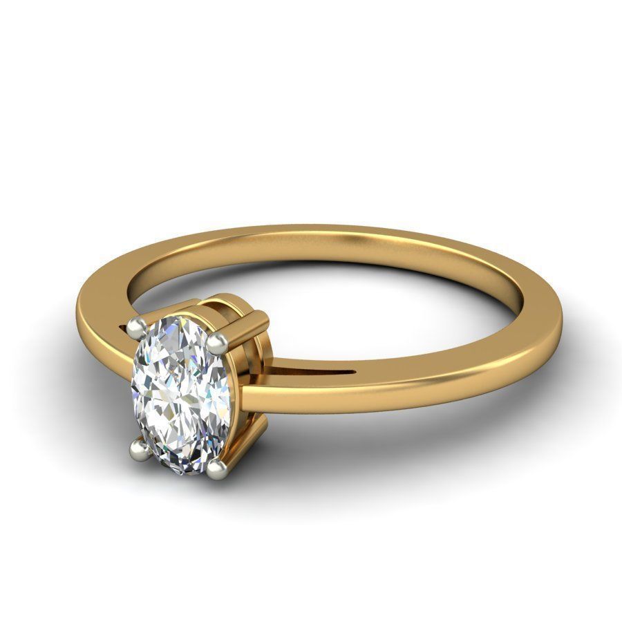 Solitaire ring 3D print model_9
