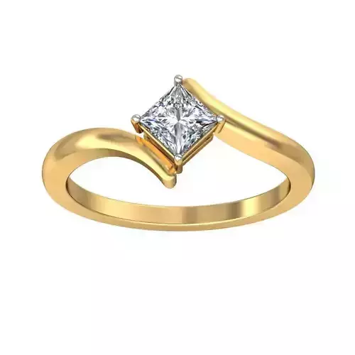 Solitaire ring 3D print model