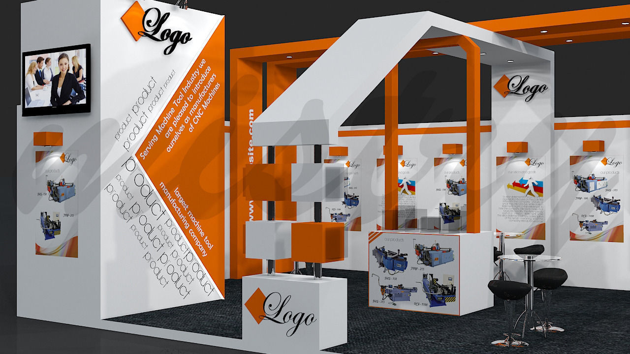 Exhibition Booth 3D Model 8 mtr x 6 mtr 3D model_3