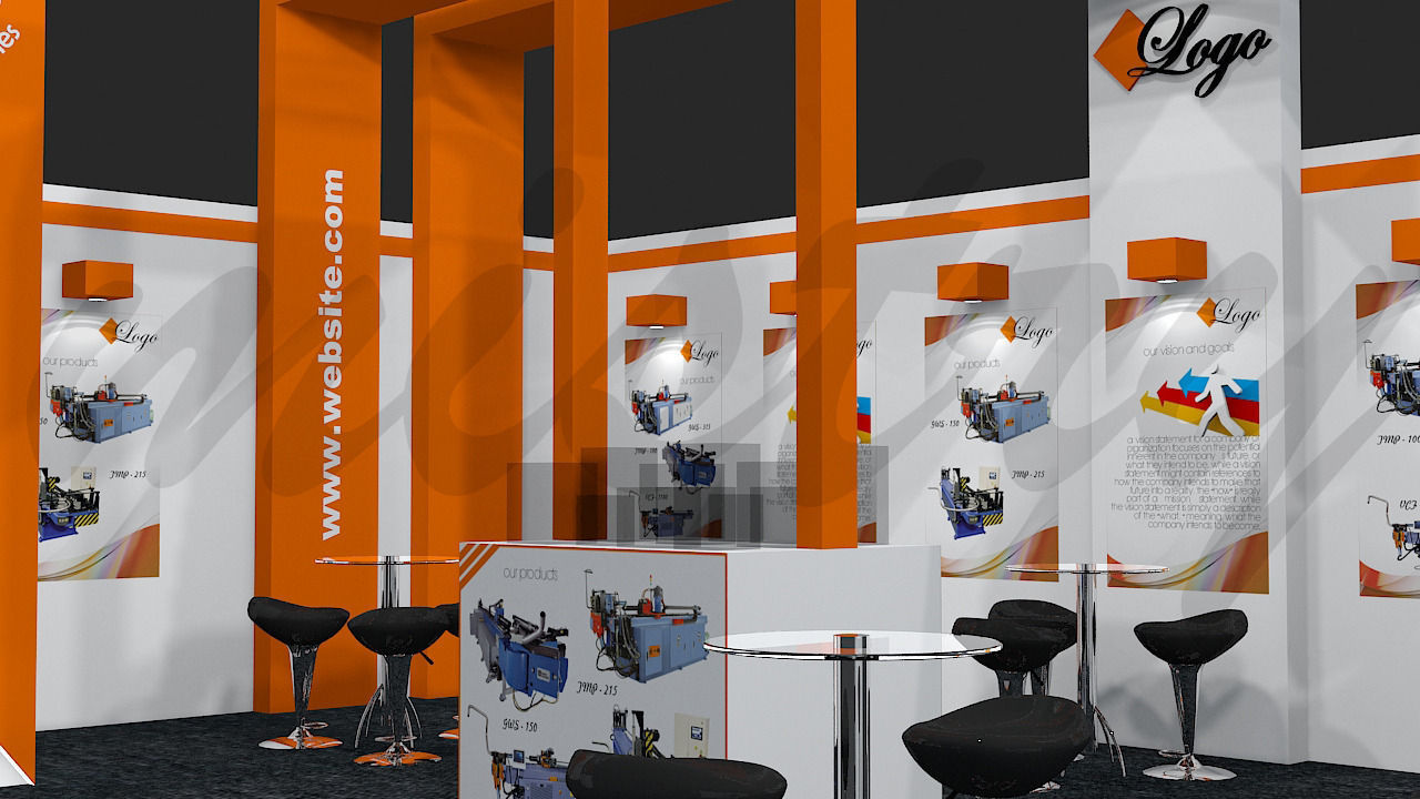 Exhibition Booth 3D Model 8 mtr x 6 mtr 3D model_6