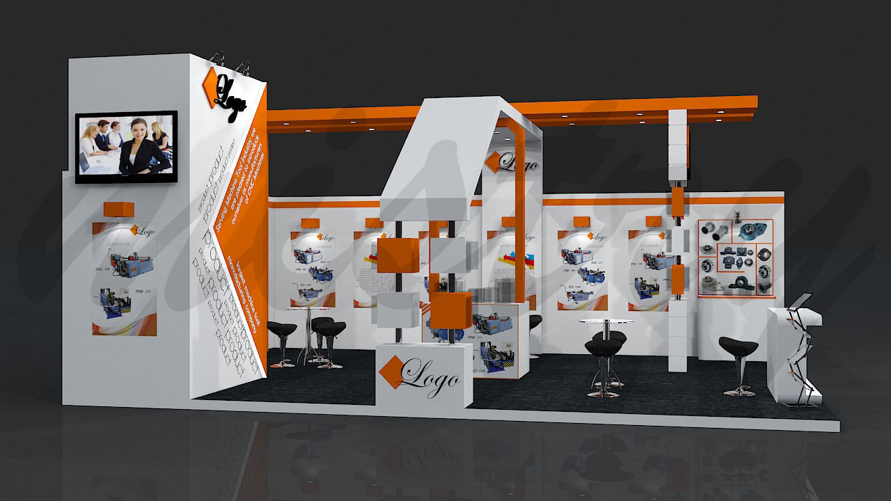 Exhibition Booth 3D Model 8 mtr x 6 mtr 3D model_5