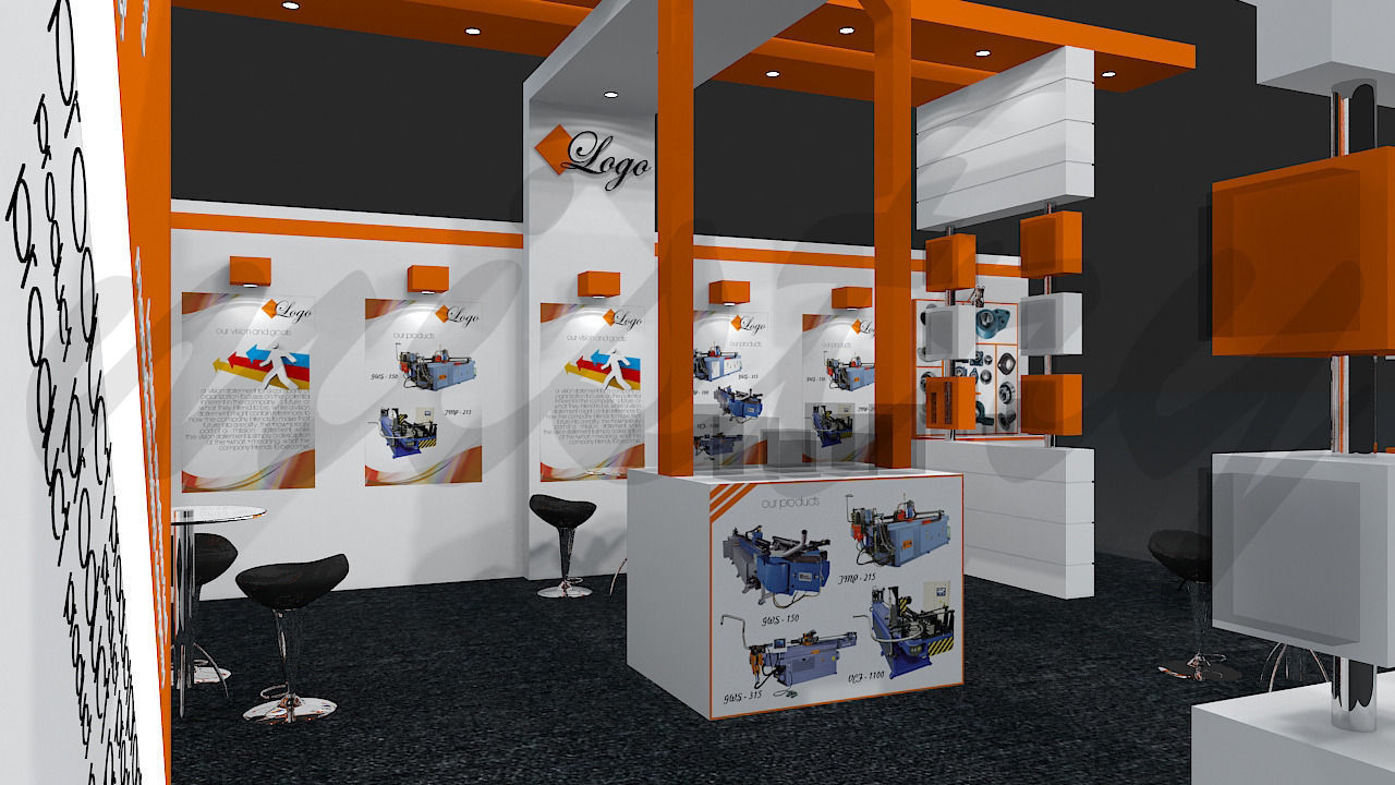 Exhibition Booth 3D Model 8 mtr x 6 mtr 3D model_9