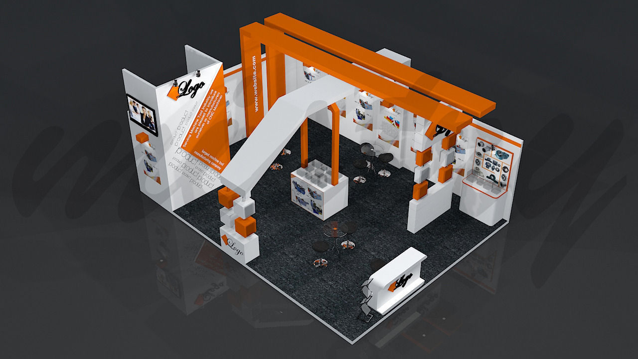 Exhibition Booth 3D Model 8 mtr x 6 mtr 3D model_2