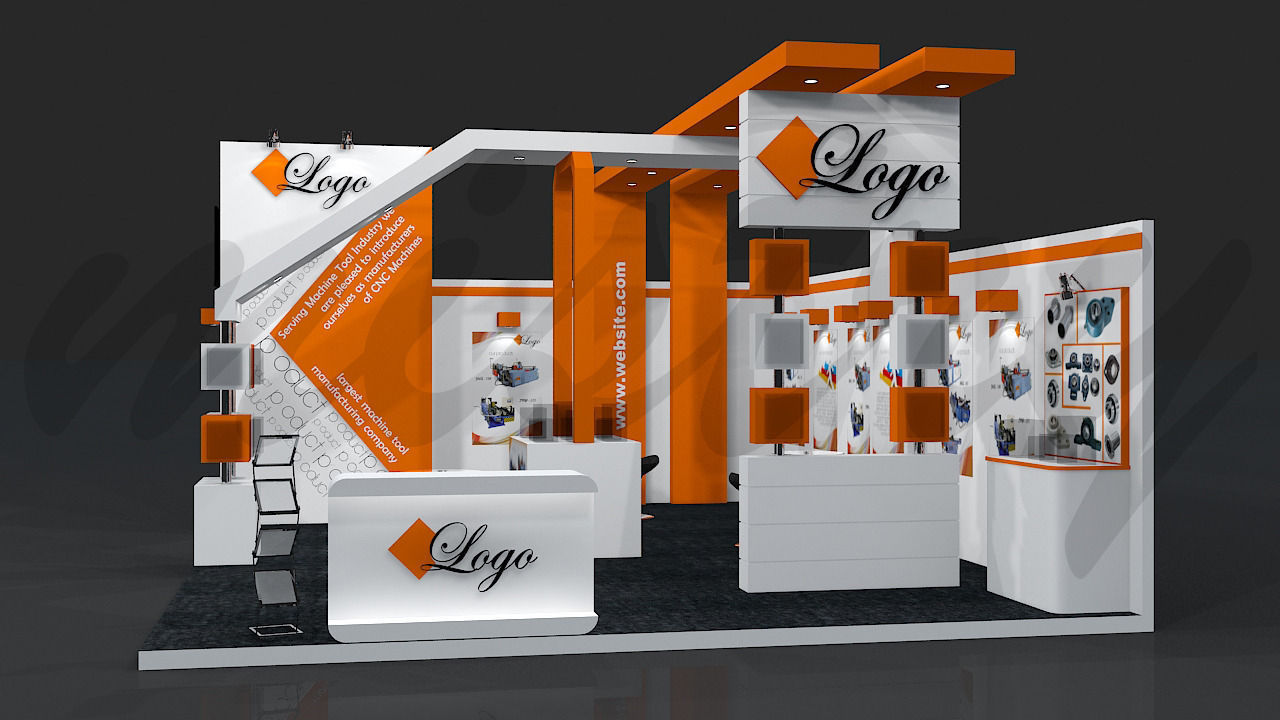 Exhibition Booth 3D Model 8 mtr x 6 mtr 3D model_4