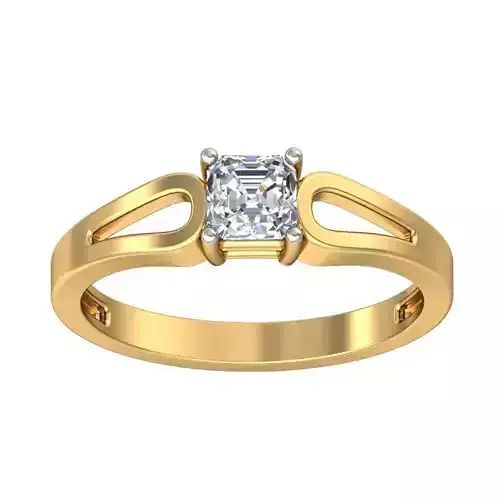Solitaire ring 3D print model