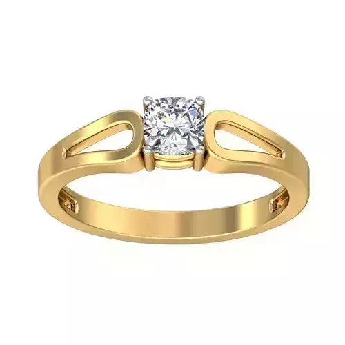 Solitaire ring 3D print model