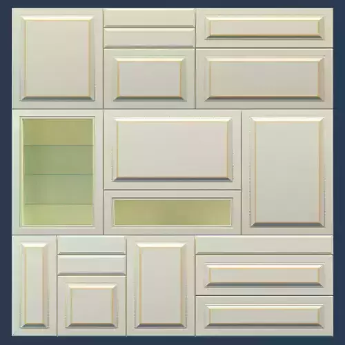 Low Poly PBR Modular kitchen cabinet