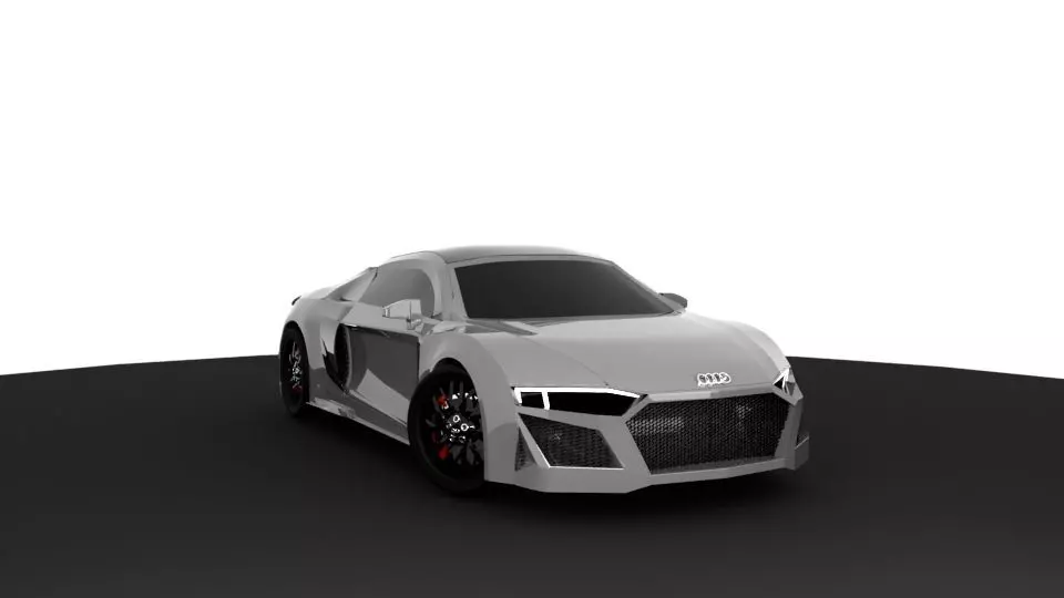 AudiR8 audi sports car Free low-poly 3D model