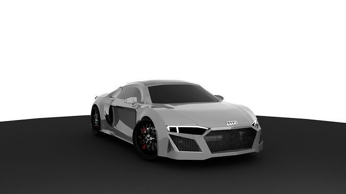 AudiR8 audi sports car Free low-poly 3D model