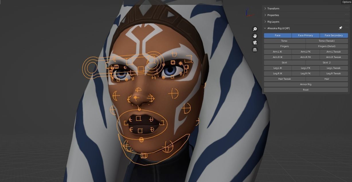 Ahsoka Tano Rig Blender 3D model_21
