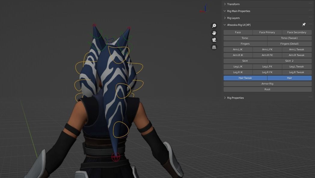 Ahsoka Tano Rig Blender 3D model_23
