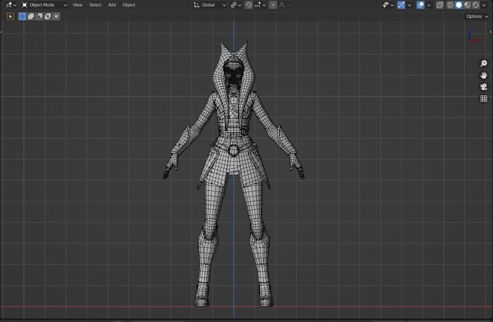 Ahsoka Tano Rig Blender 3D model_7