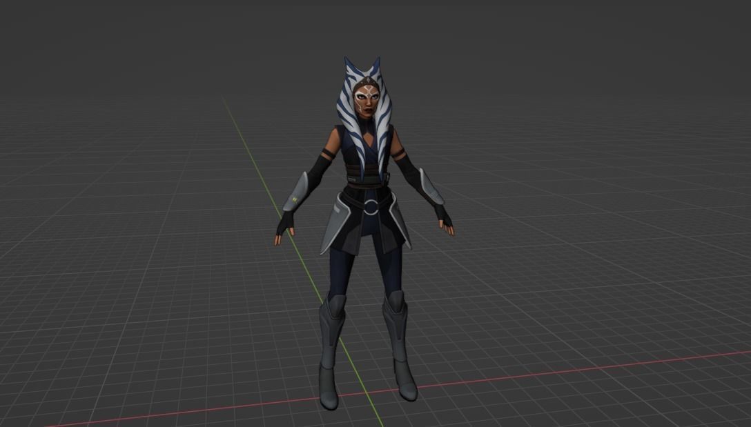 Ahsoka Tano Rig Blender 3D model_16