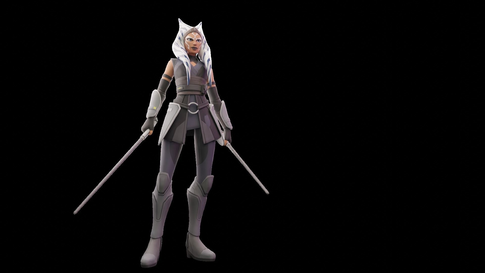 Ahsoka Tano Rig Blender 3D model_30