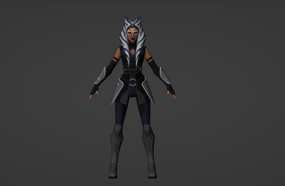 Ahsoka Tano Rig Blender 3D model_11