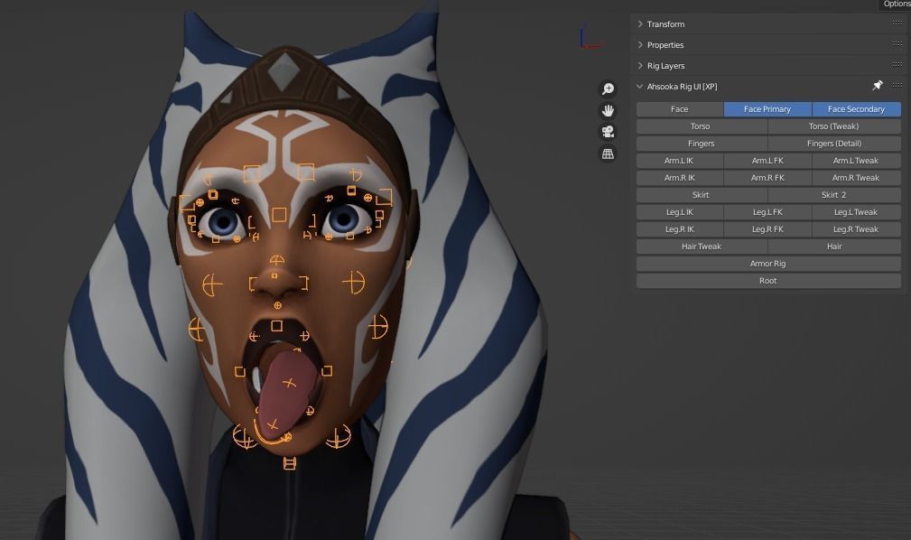 Ahsoka Tano Rig Blender 3D model_20