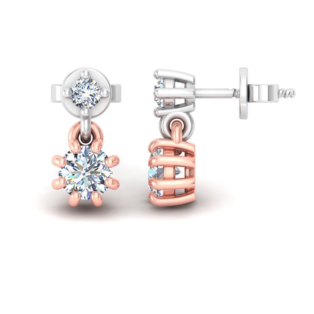 Women earrings 3D print model_2