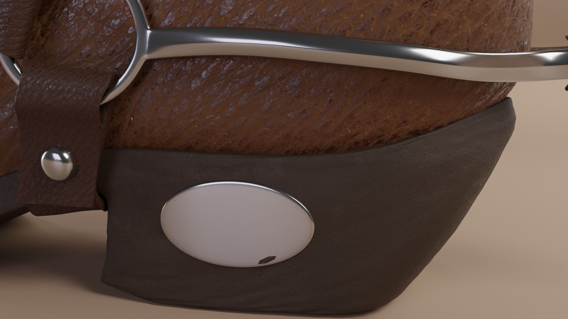 Leather cowboy boots 3D model_9