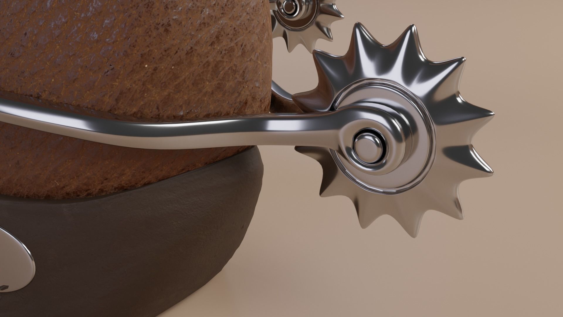 Leather cowboy boots 3D model_8