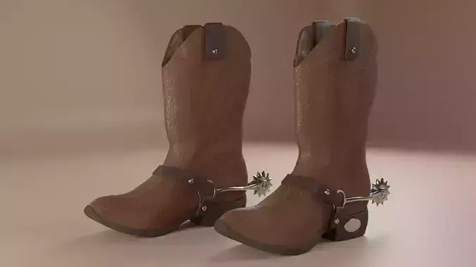 Leather cowboy boots