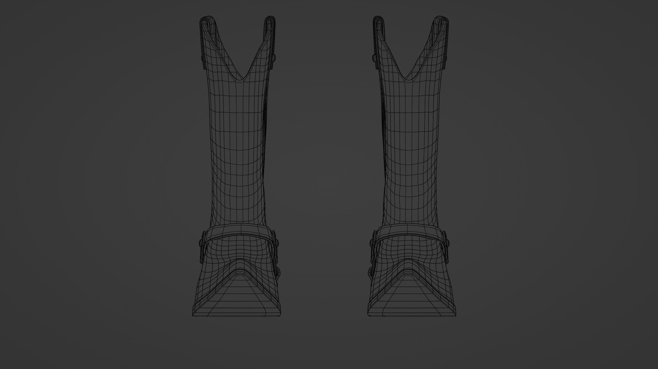 Leather cowboy boots 3D model_13