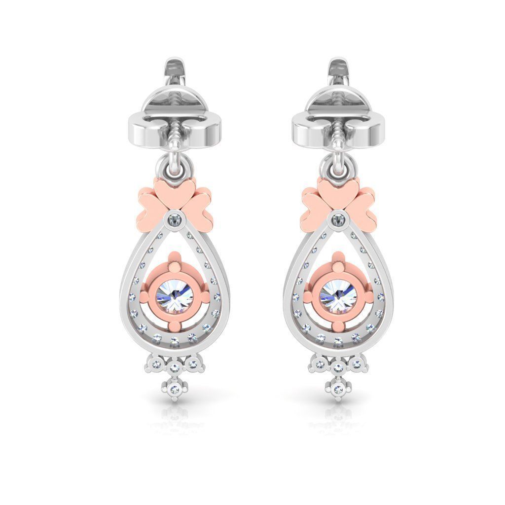Women earrings 3D print model_3