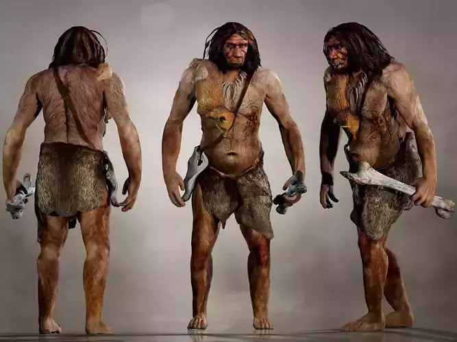 Neanderthal Low-poly 3D model