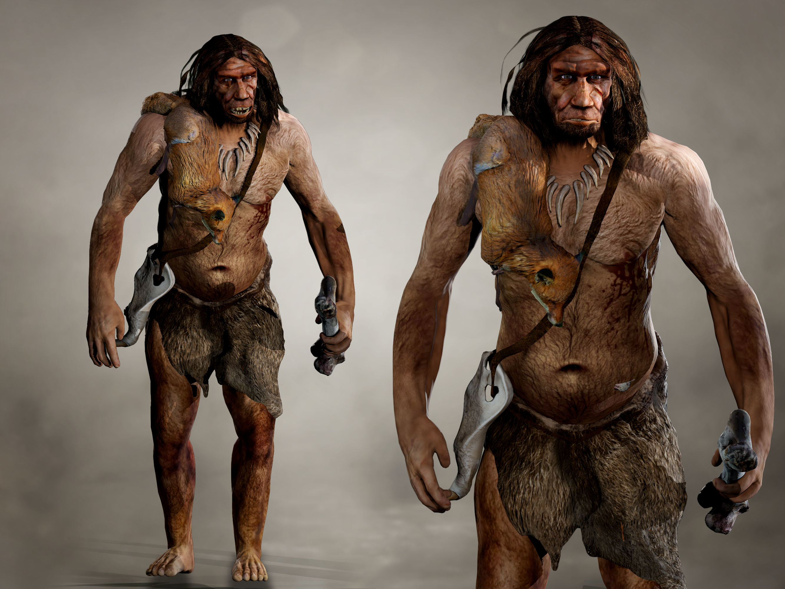 Neanderthal Low-poly 3D model