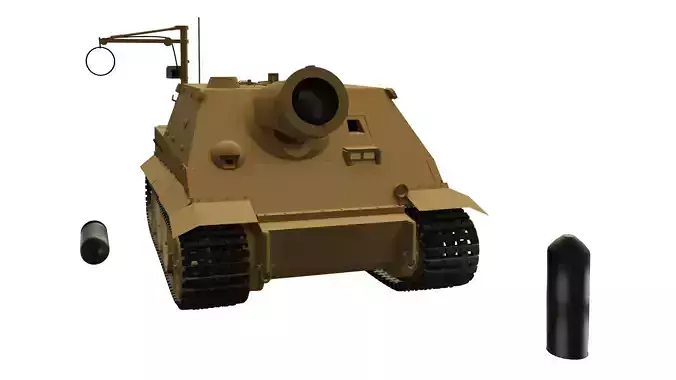 SturmTiger  German  self-propelled artillery of WW2 Free 3D model