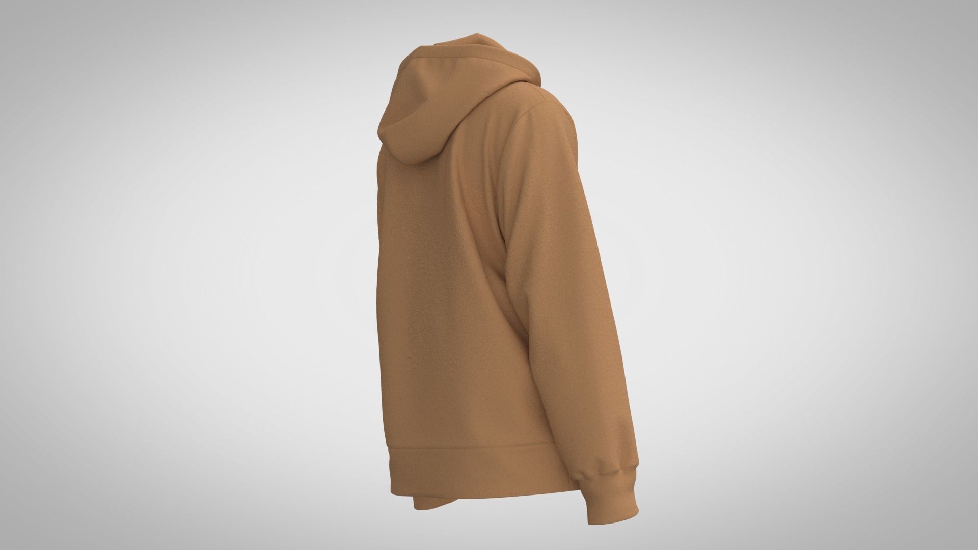 Zip-up Hoodie 3D model_4