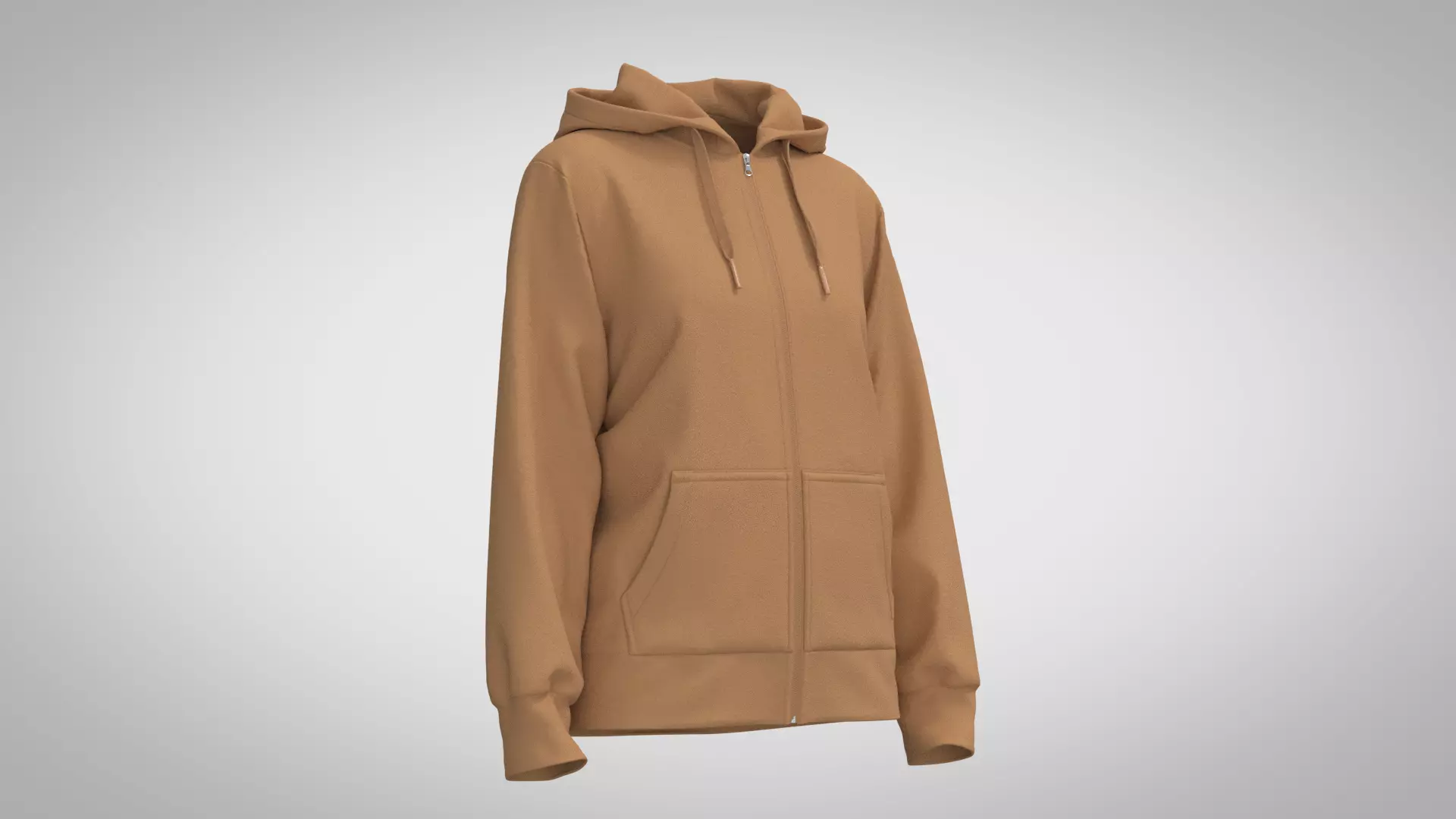 Zip-up Hoodie 3D model_0