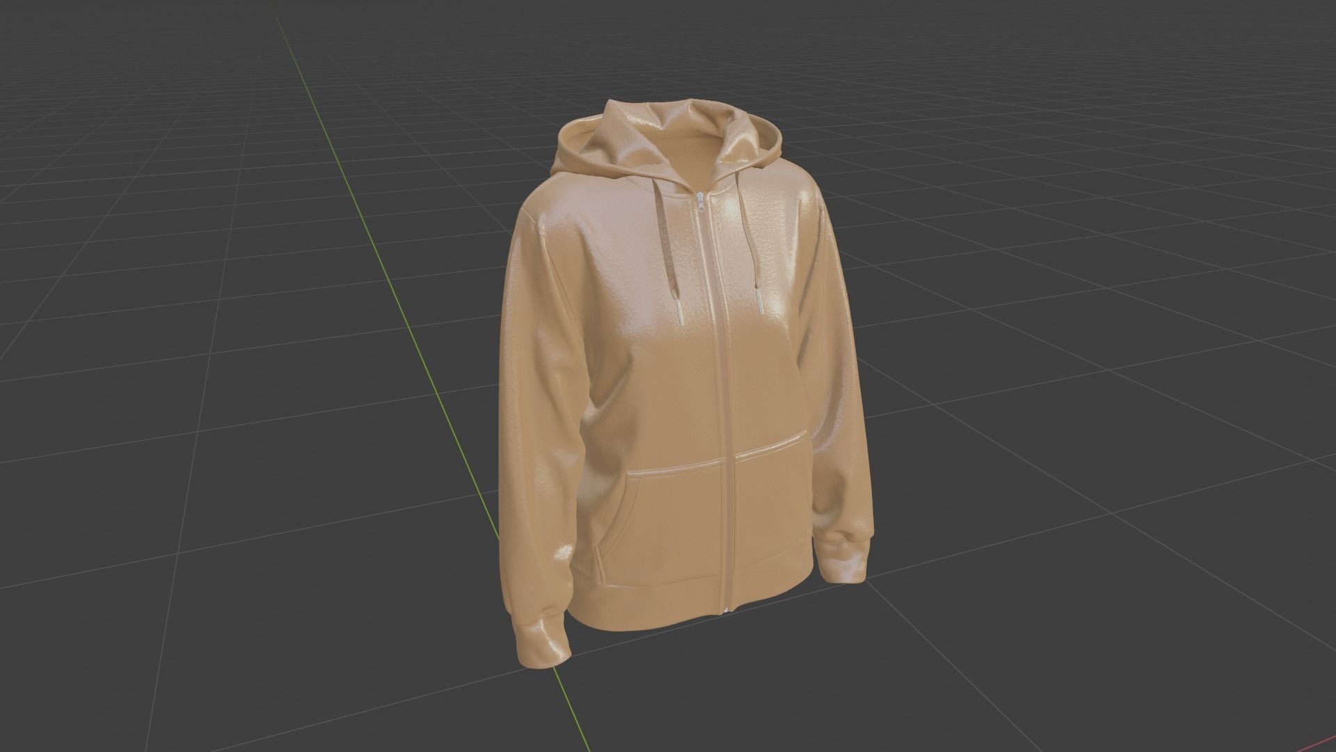 Zip-up Hoodie 3D model_7
