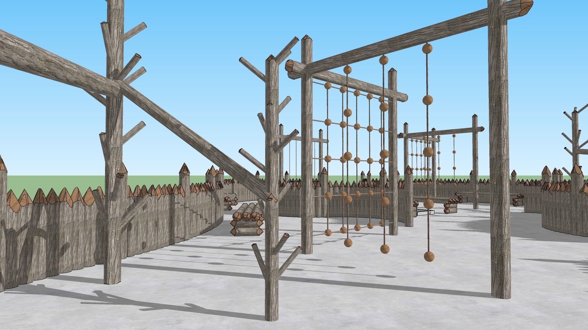 Landscape Playground Low-poly 3D model_17