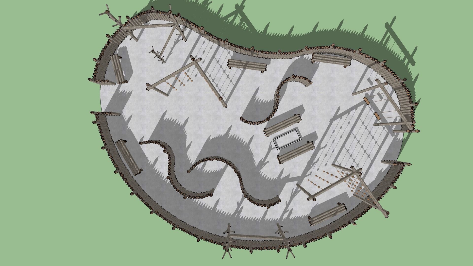 Landscape Playground Low-poly 3D model_10