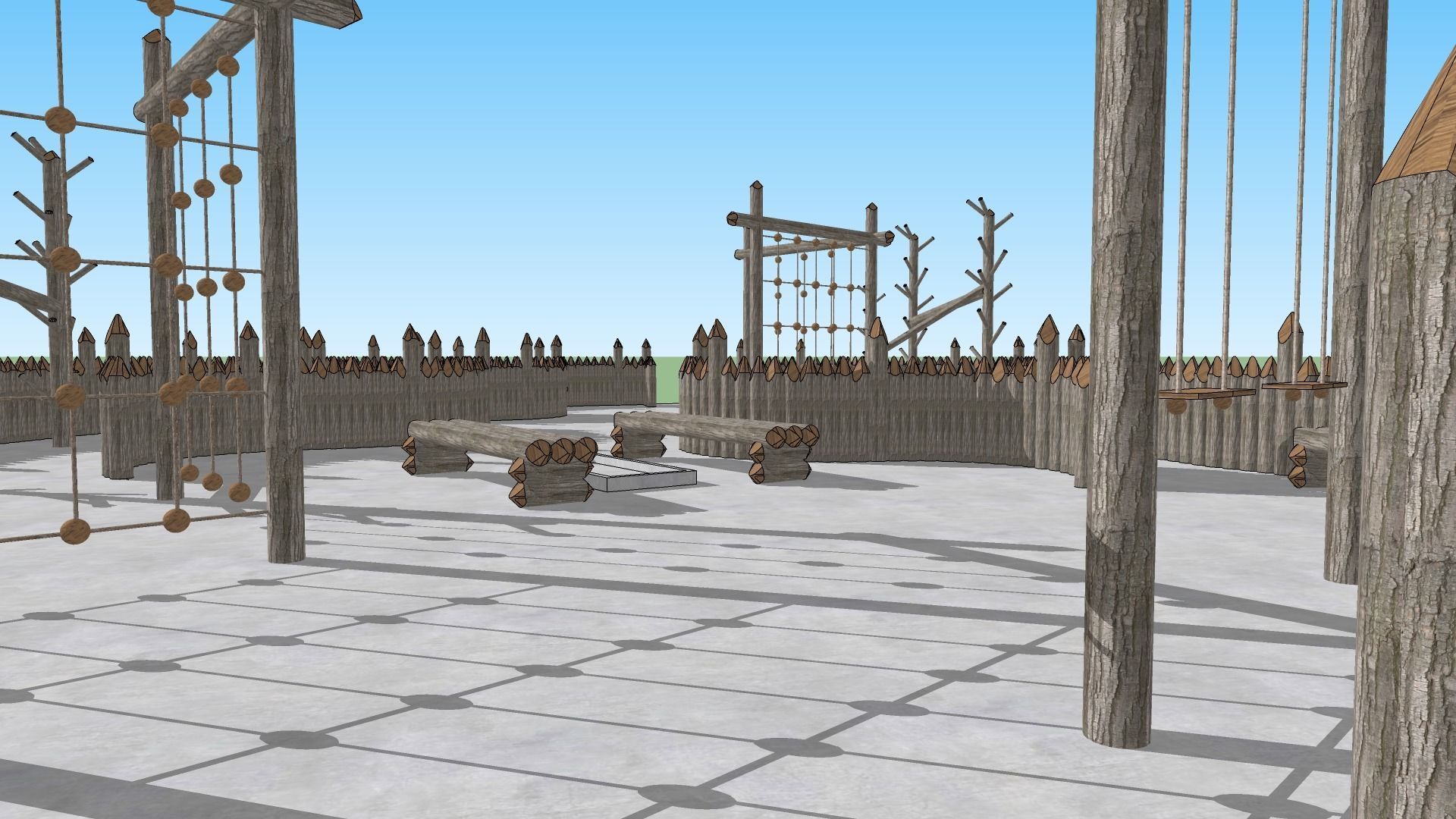 Landscape Playground Low-poly 3D model_22