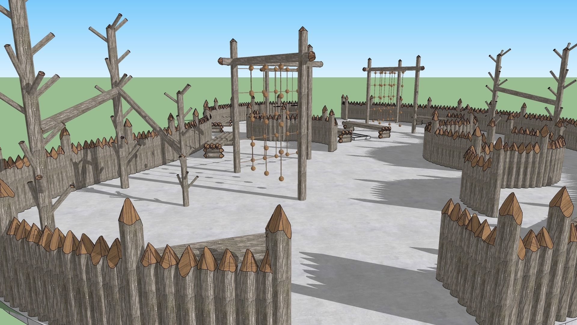 Landscape Playground Low-poly 3D model_19