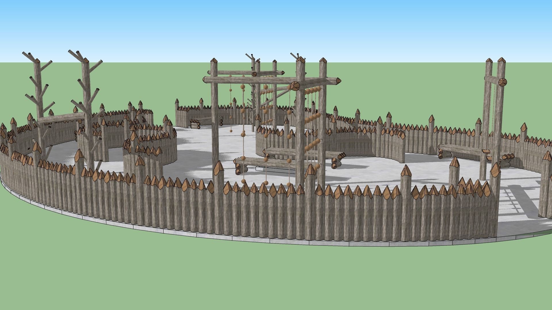 Landscape Playground Low-poly 3D model_3