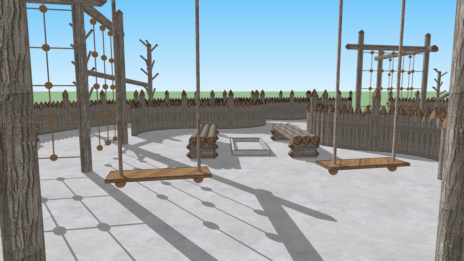 Landscape Playground Low-poly 3D model_18