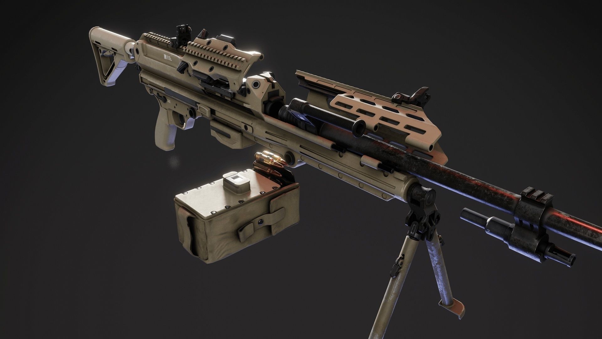 Sig MG338 Low-poly 3D model_8