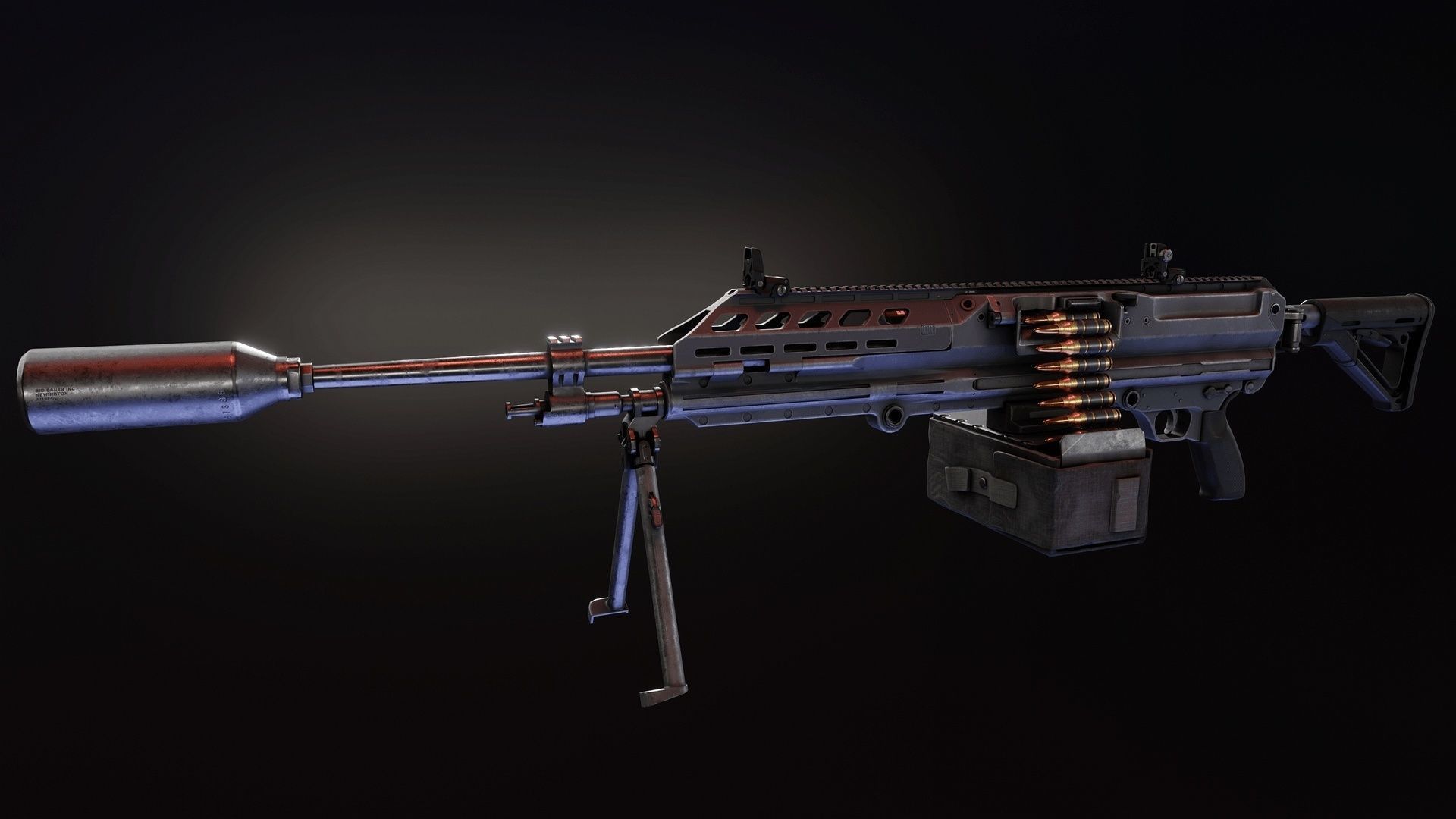 Sig MG338 Low-poly 3D model_10