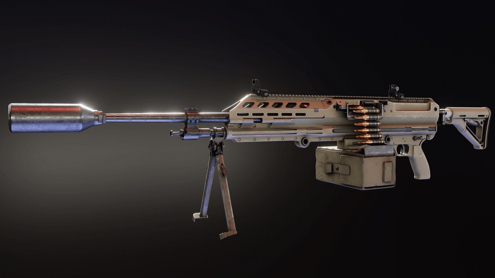 Sig MG338 Low-poly 3D model_4