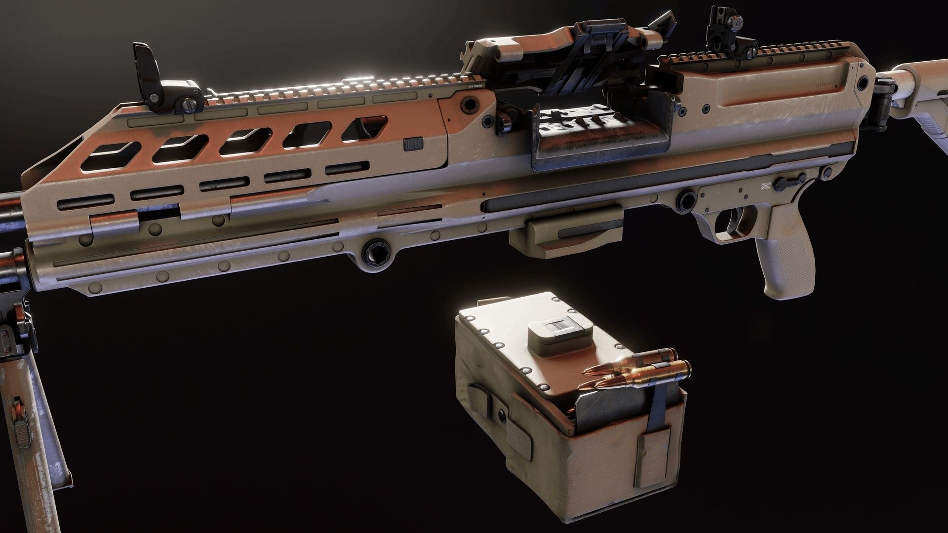 Sig MG338 Low-poly 3D model_7