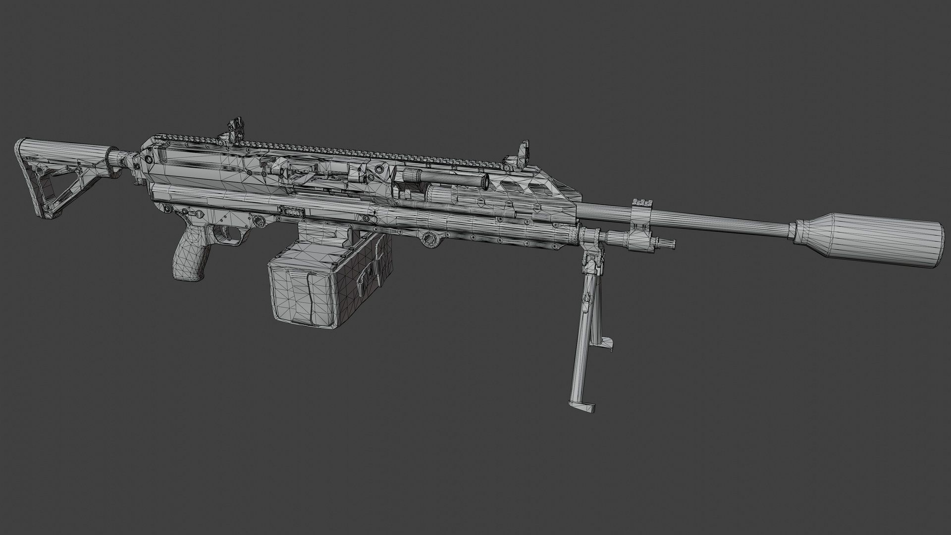 Sig MG338 Low-poly 3D model_14
