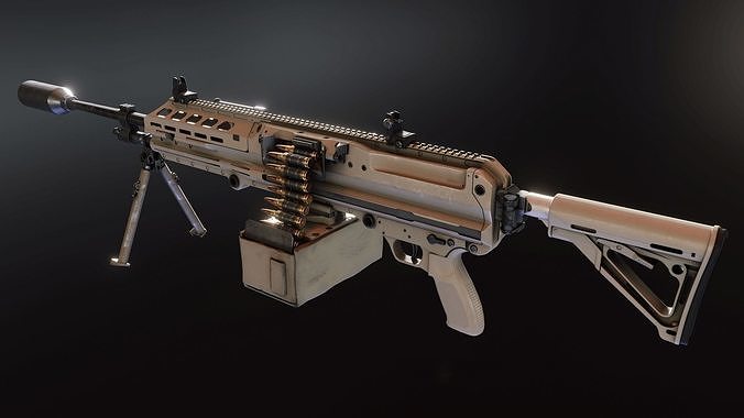 Sig MG338 Low-poly 3D model