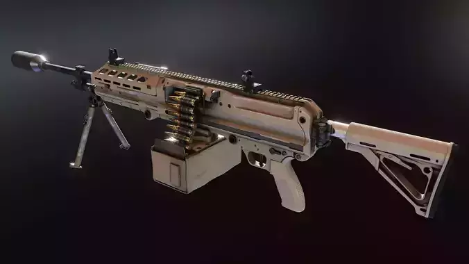 Sig MG338 Low-poly 3D model
