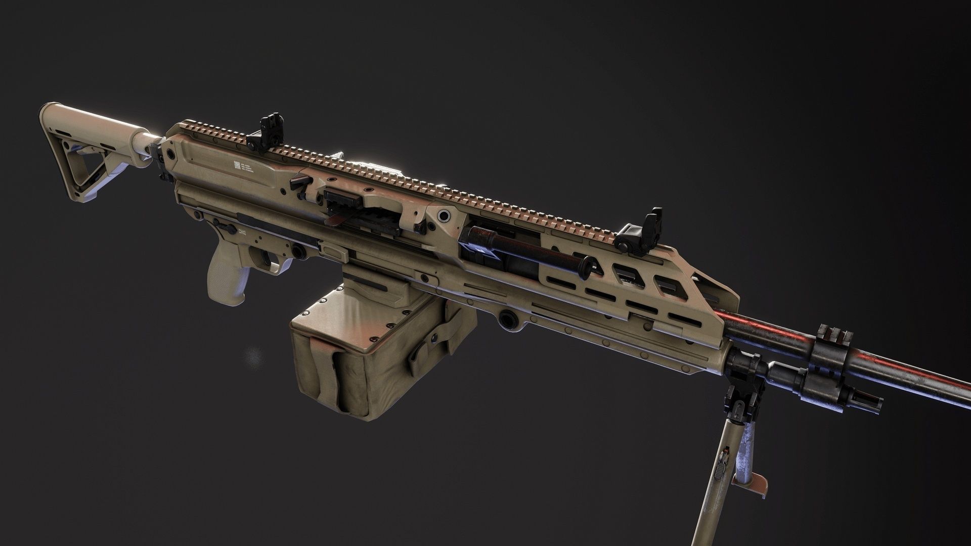 Sig MG338 Low-poly 3D model_6