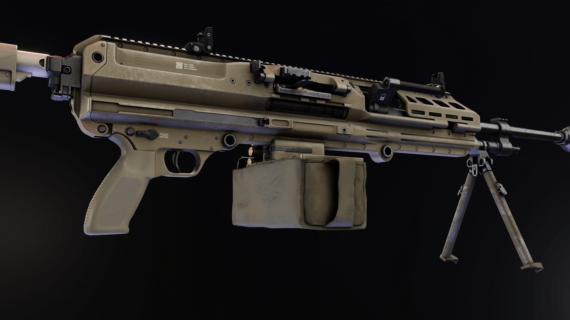 Sig MG338 Low-poly 3D model_5